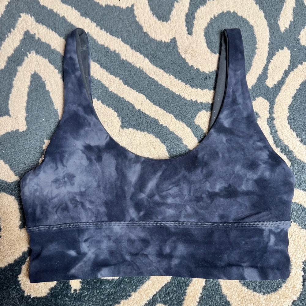 Lululemon Athletica Navy Tie-Dye Sports Bra